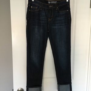 Gap straight cuff jeans.